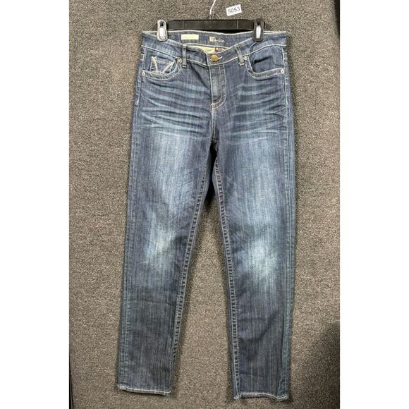Kut From The Kloth Stevie Straight Leg Jeans Womens Size 10 Dark Wash Mid Rise - Picture 1 of 10
